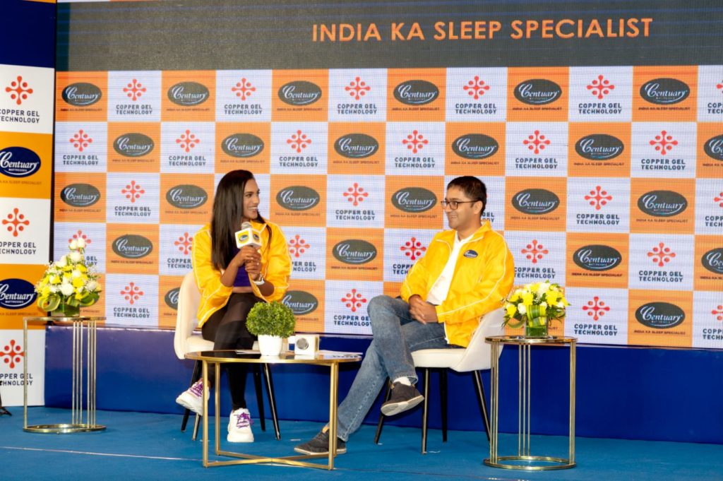 International badminton star Padma Bhushan PV Sindhu is the brand ambassador of Century Mattresses.