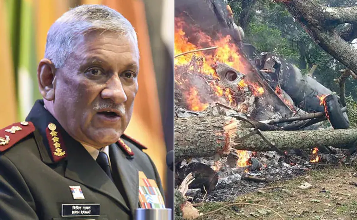 Bipin Rawat Death : Paliament Panel Report says that helicopter crash was caused by Human error..