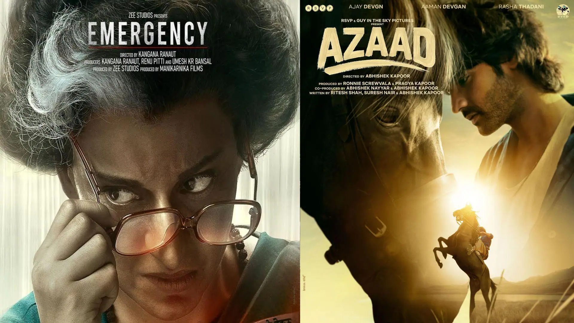 'Emergency' and Azaad film first-day collection