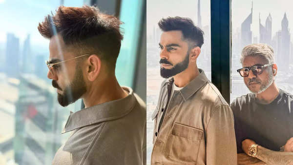 Virat kohli new hairstyle ahead of IPL 2025 .