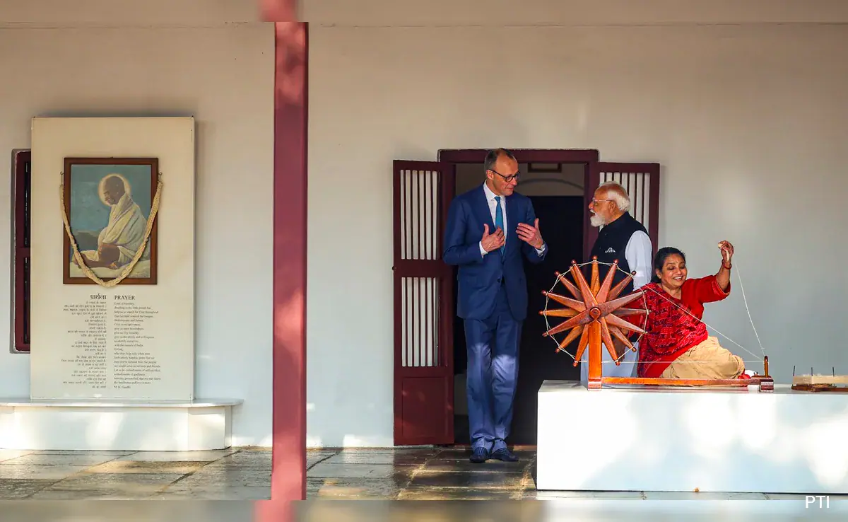 German Chancellor Merz Begins First India Visit with Sabarmati Ashram Homage