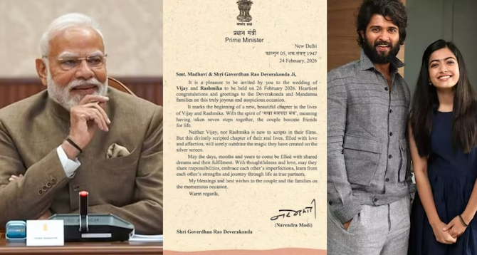 PM Narendra Modi Congratulates Vijay Deverakonda and Rashmika Mandanna Ahead of Their Udaipur Wedding