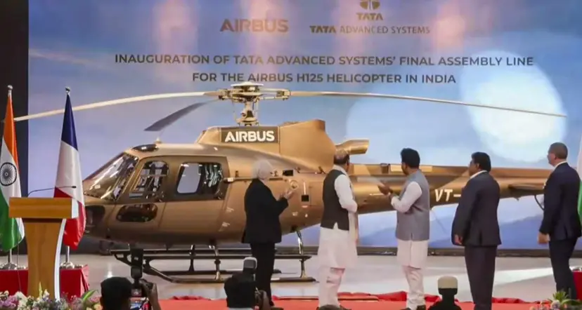 PM Modi, Macron Inaugurate Tata-Airbus H-125 Helicopter Assembly Line in Karnataka