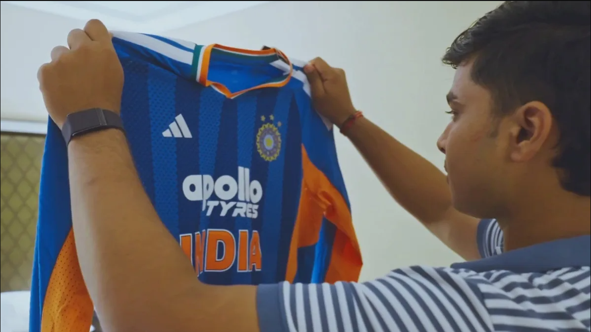 Vaibhav gets team India Jersey, gets emotional on wearing for first time