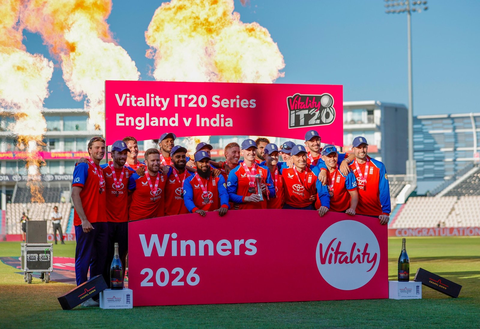 England beat India by 56 runs, seals T20I series 4-0