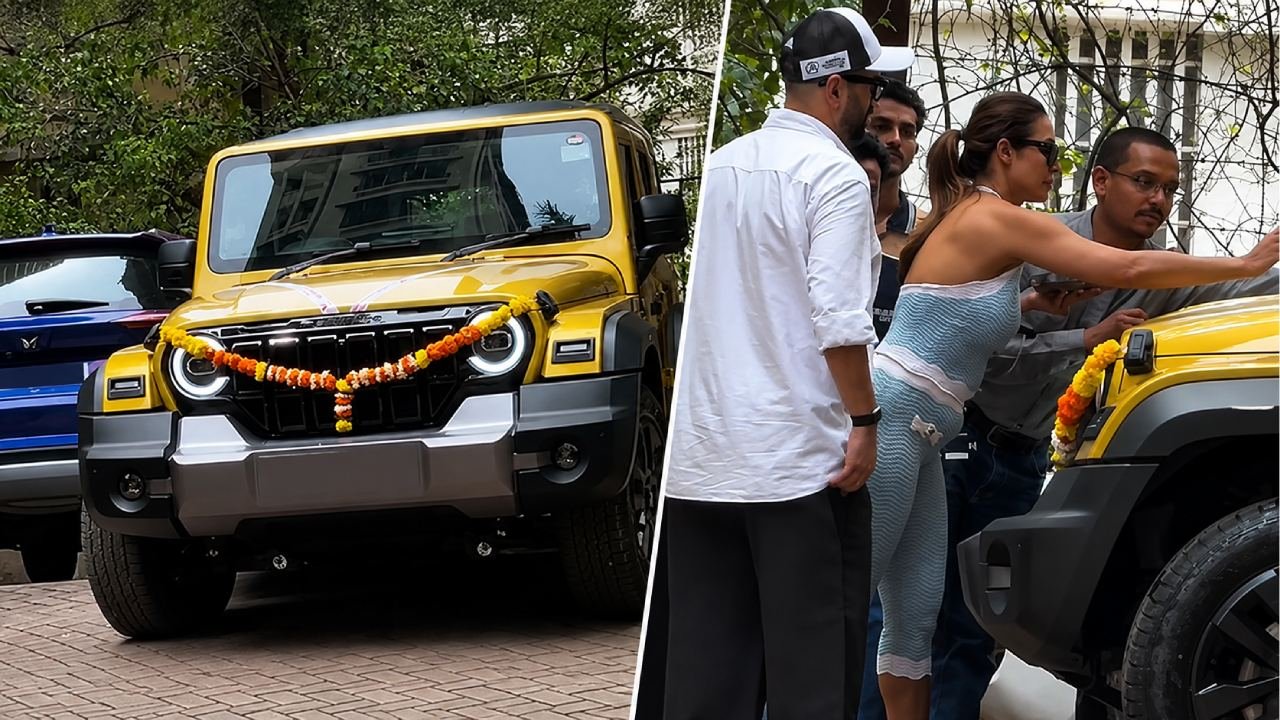 Malaika welcomes new Mahindra Thar Roxx with a traditional puja