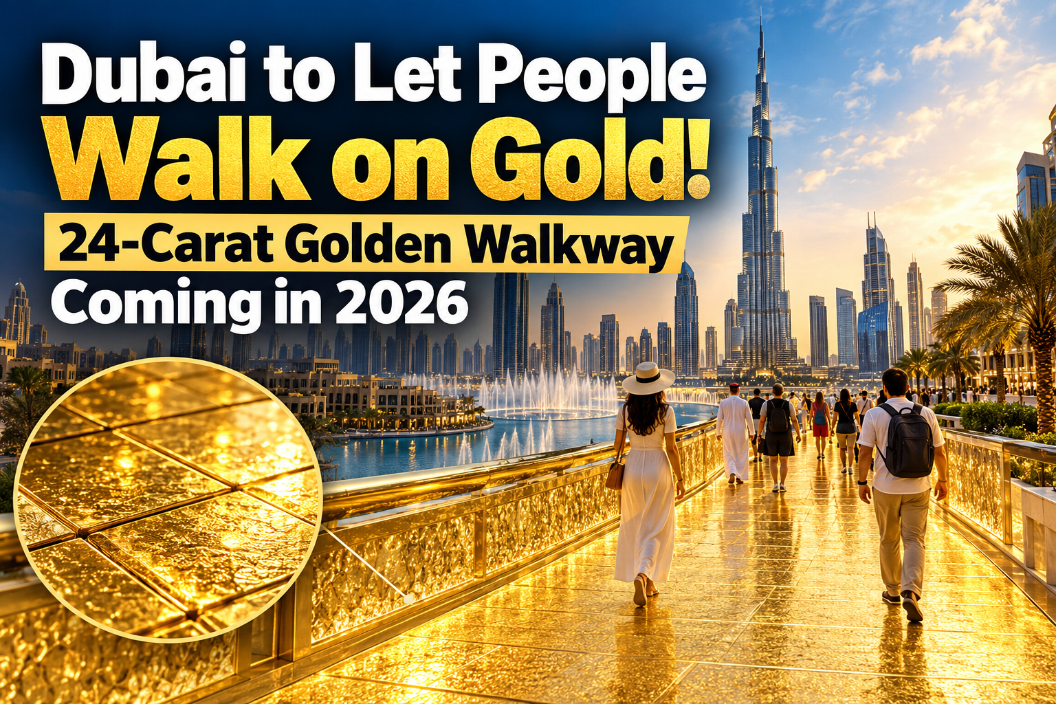 Dubai Golden Walkway: 24-Carat Gold Path Coming in 2026
